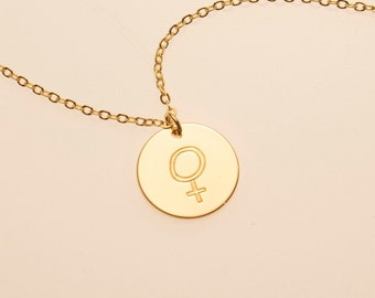 Venus Symbol Female Sign Feminist Girl Power Charm Jewelry Gender Equality Feminism Pendant Necklace