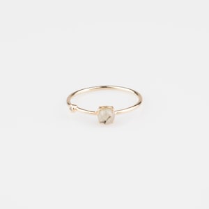 Dainty Minimalist Natural Raw Stone Gemstone Unique Ring