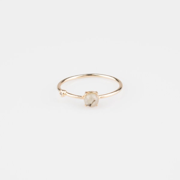 Dainty Minimalist Natural Raw Stone Gemstone Unique Ring