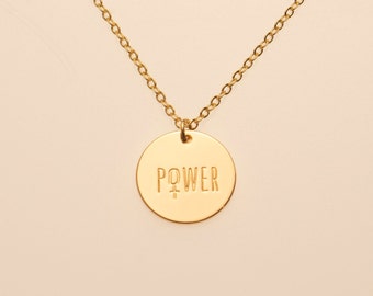 Feminist Girl Power Female Venus Sign Pendant Necklace LGBTQ Charm