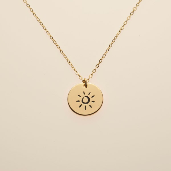 Black Sun Sunshine Celestial Jewelry Sunburst Pendant Necklace