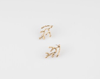 Tree Branch Twig Stud Earrings Dainty Nature Jewelry