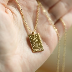 Witchy Sieraden ketting ∙ FORTUNE Tarot Card Ketting ∙ Zodiac Sieraden ∙ Astrologie Ketting ∙ Tarot Deck Sieraden ∙ Kerstcadeau voor haar