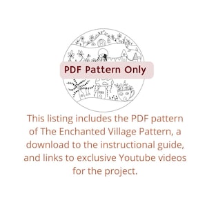 The Enchanted Village PDF Pattern Instant Download Hand Embroidery Pattern With Instructions image 3