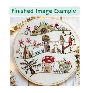 The Enchanted Village PDF Pattern Instant Download Hand Embroidery Pattern With Instructions image 2