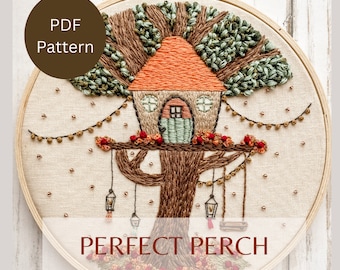 PDF Pattern - Instant Download - Perfect Perch Stickmuster - mit Anleitungen & Tutorials