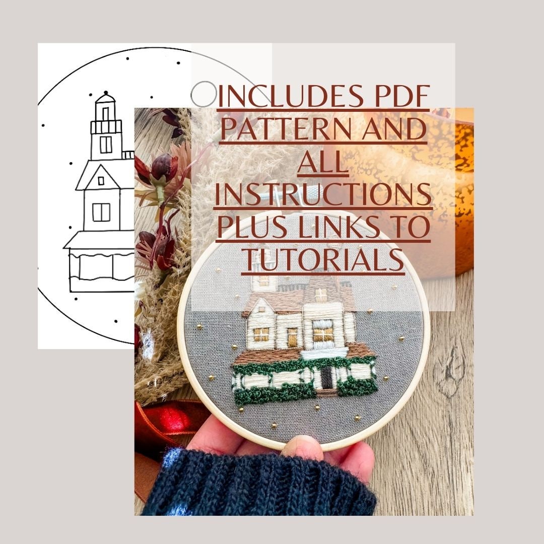 Practical Magic House PDF Pattern- Instant Download - Hand Embroidery ...
