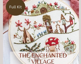 The Enchanted Village Kit- Fairy Garden- Intermediate Embroidery Kit