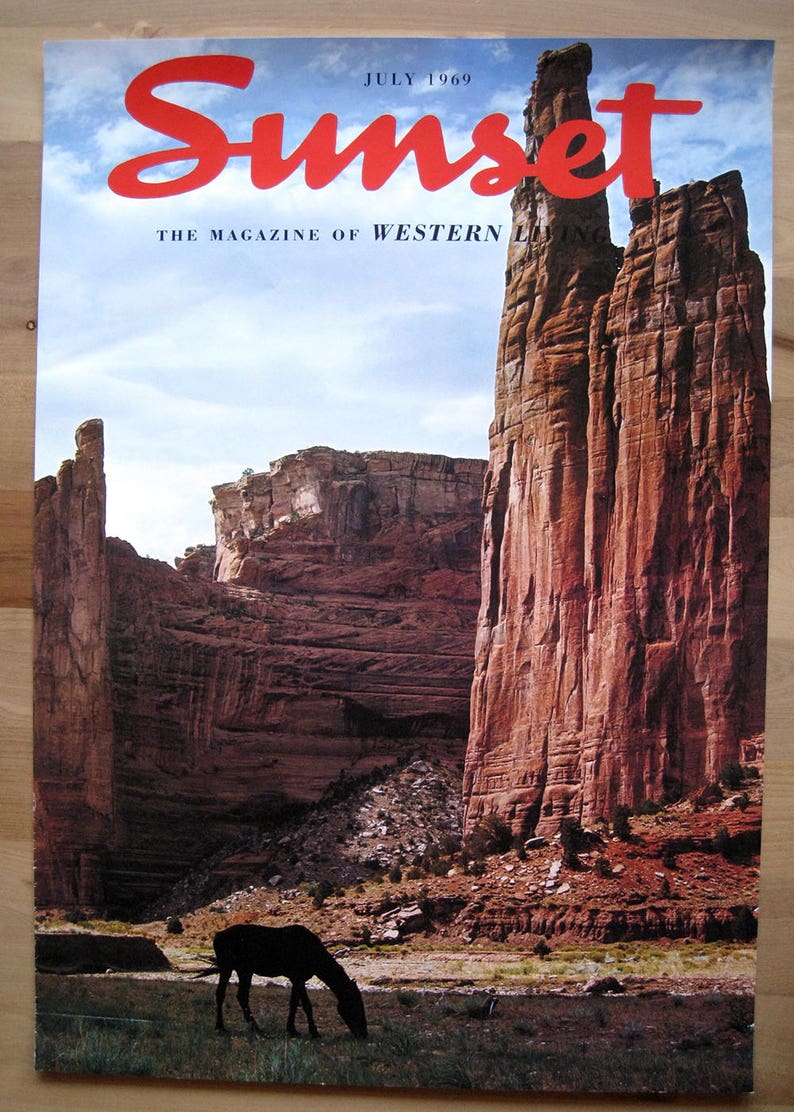 Sunset Magazine Large Paper Poster July 1969 New Old Stock Etsy