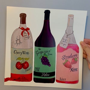 Wine art print