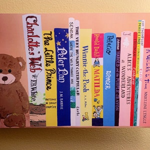 Children’s bookshelf art print