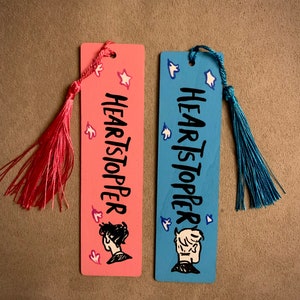 Handpainted Heartstopper bookmark