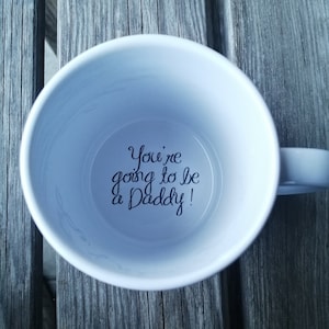 You're Going to be a Daddy Coffee Mug,pregnancy reveal, Pregnancy Announcement, Bottom mug, hidden message, secret message