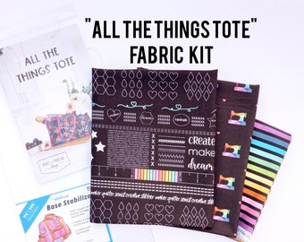 All The Things Tote by Knot and Thread - Fabric Kit from Quiet Play's MAKE Collection; Includes Paper Pattern & Fabric for ONE Amazing Tote