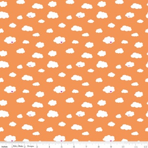 Dream - Drift in Orange Melon by Kristy Lea of Quiet Play for Riley Blake Designs, Rainbow Quilting Cotton