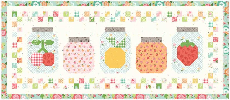 Runner Fabric Kit - in a Fruit Jar Summer Runner Pattern Included ...