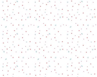 Firework Fields Fireflies in White by Gracey Larson for Riley Blake Designs; Patriotic Quilting Fabric