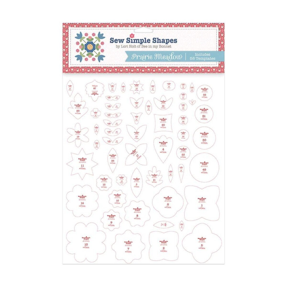 Prairie Meadow Sew Simple Shapes by Lori Holt of Bee in my Bonnet - Prairie Meadow Quilt Sew Along TEMPLATES ONLY