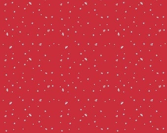 Firework Fields Fireflies in Red by Gracey Larson for Riley Blake Designs; Patriotic Quilting Fabric