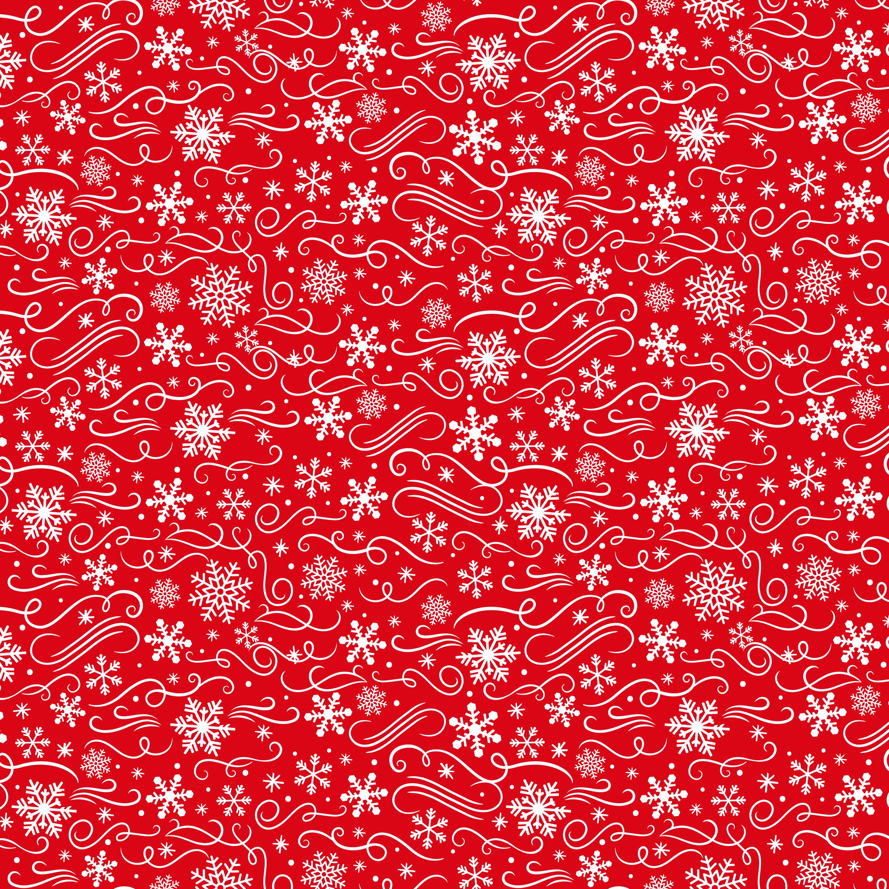 The Magic of Christmas - Snowflakes on Red by Lori Whitlock for Riley Blake Designs, Quality Quilting Cotton, Christmas Fabric By-The-Yard