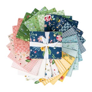 Melody Fat Quarter Bundle by Beverly McCullough of Flamingo Toes for Riley Blake Designs, Quilting Cotton Fabric Bundle, 25 Pieces