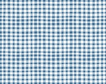 Firework Fields Gingham in Blue by Gracey Larson for Riley Blake Designs; Patriotic Quilting Fabric