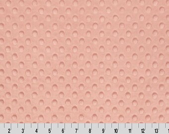 Cuddle Dimple Minky Plush in Shell (Light Pink) Color by Shannon Fabrics; 100% Polyester