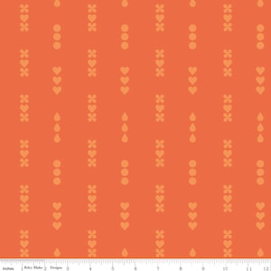Dream Lullaby - Orange by Kristy Lea of Quiet Play for Riley Blake Designs, Rainbow Quilting Cotton