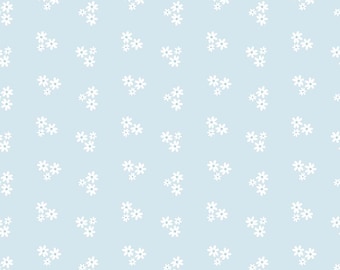 Firework Fields Floral on Light Blue by Gracey Larson for Riley Blake Designs; Patriotic Quilting Fabric