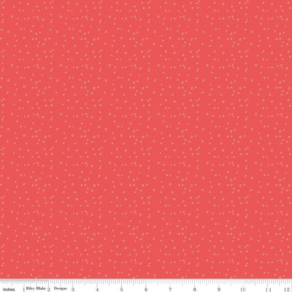 Strawberry Honey - Dots in Cayenne Red by Gracey Larson for Riley Blake Designs, Quality Quilting Cotton, Fabric By-The-Yard