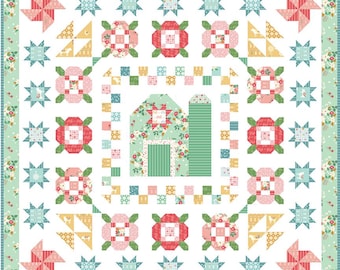 Meadowland Quilt Kit; Fabric from Summer Skies & Fireflies by Gracey Larson of Burlap and Blossom, Approx. 73" x 73" Quilt, Includes Pattern
