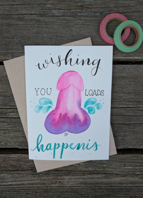 Wishing You Loads Bachelorette Card Dirty Anniversary Funny Etsy