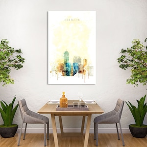 Hamilton print art on canvas, Canada contemporary painting decor, Hamilton watercolor  print canvas, Hamilton print city on canvas