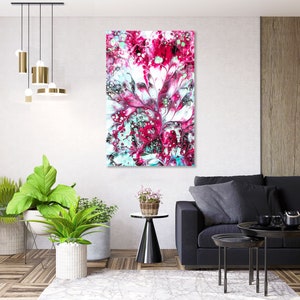 Colorful abstract painting on canvas, Abstract decor for interior, Abstract drawing, Abstract print canvas, Abstract wall decor