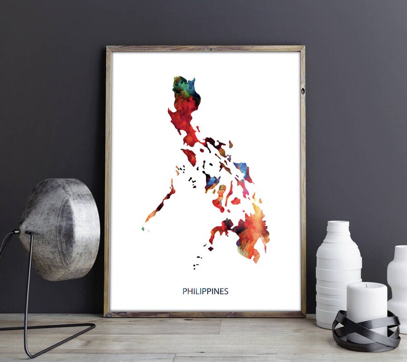 Philippines Artwork Wall Art Decor Photo Print Poster Map
