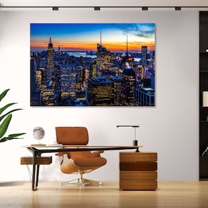 Manhattan wall decor, New York large framed art, New York city print canvas, New York modern wall decor, Manhattan picture print on canvas
