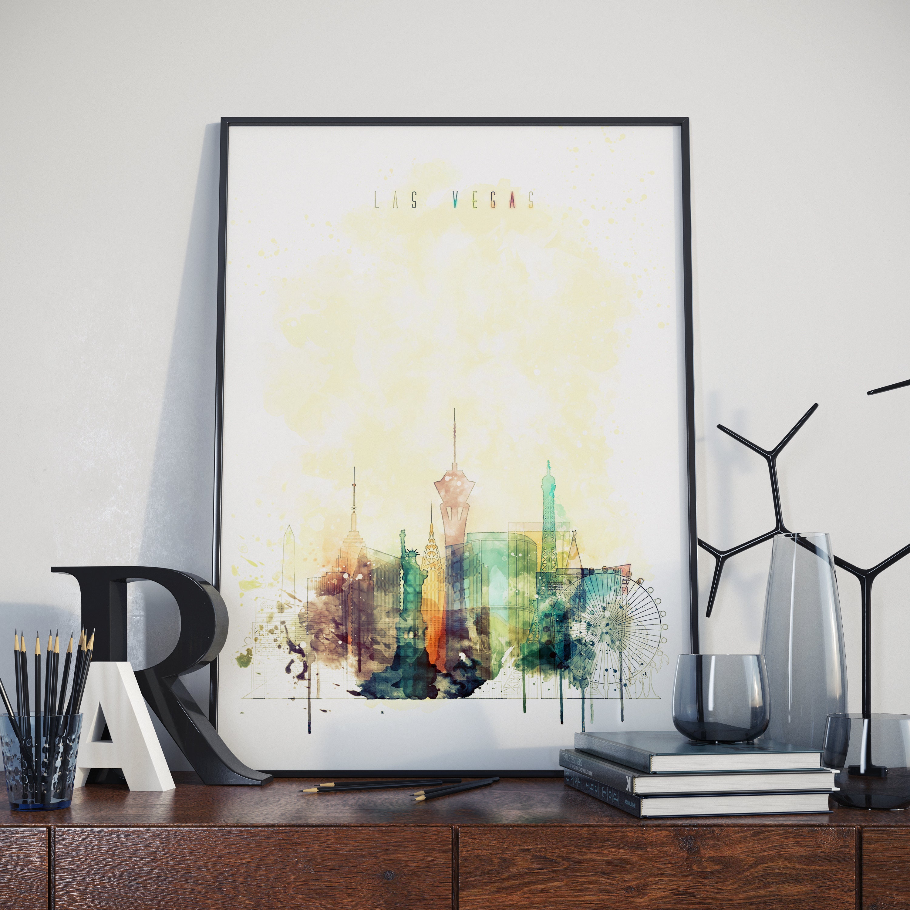 Las vegas art las vegas wall art las vegas wall decor las | Etsy