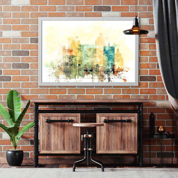 Newark watercolor skyline, Newark poster artwork, Newark print poster, Newark watercolor poster, Newark print, city, New Jersey state poster