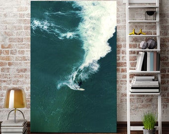 Surfing Canvas Print, Water Sport Wall Decor, Surf Art