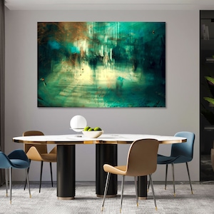 Illusion abstrakter Druck, Abstrakter Kunstdruck auf Leinwand, Abstraktes Dekor für die Wand, Abstraktes Kunstwerk für Wohnzimmer, Abstrakte Druckkunst