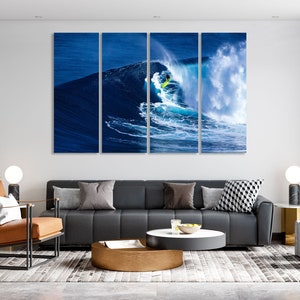 Surf art, Surfboard wall art, Surf print, Wave decor wall, Surfing art  print, Surfboard decor for home, Surfboard print canvas