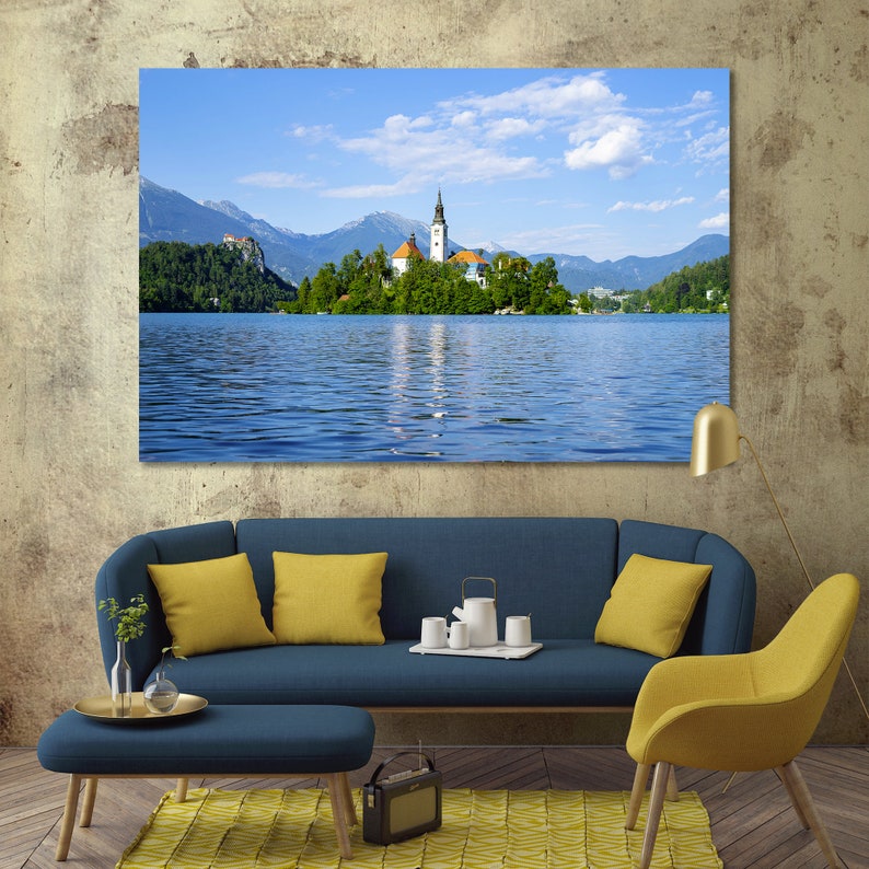 Canvas Set of Lake Bled Slovenia Modern Wall Art Etsy
