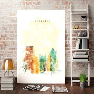 Fotos de arte de pared de Pittsburgh pinturas murales grandes | Etsy