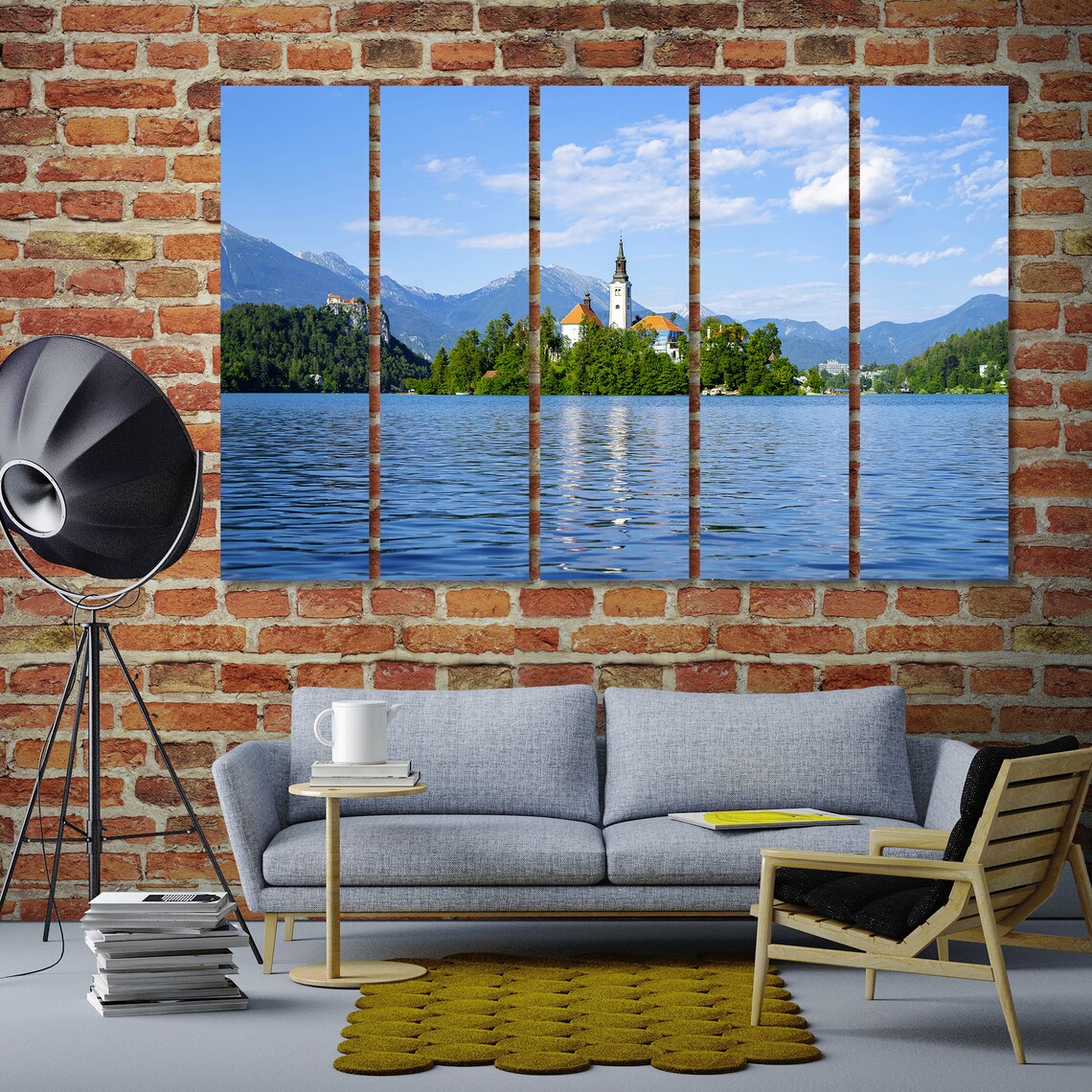 Canvas Set of Lake Bled Slovenia Modern Wall Art Etsy
