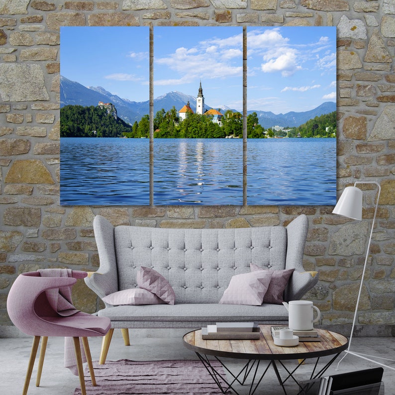 Canvas Set of Lake Bled Slovenia Modern Wall Art Etsy