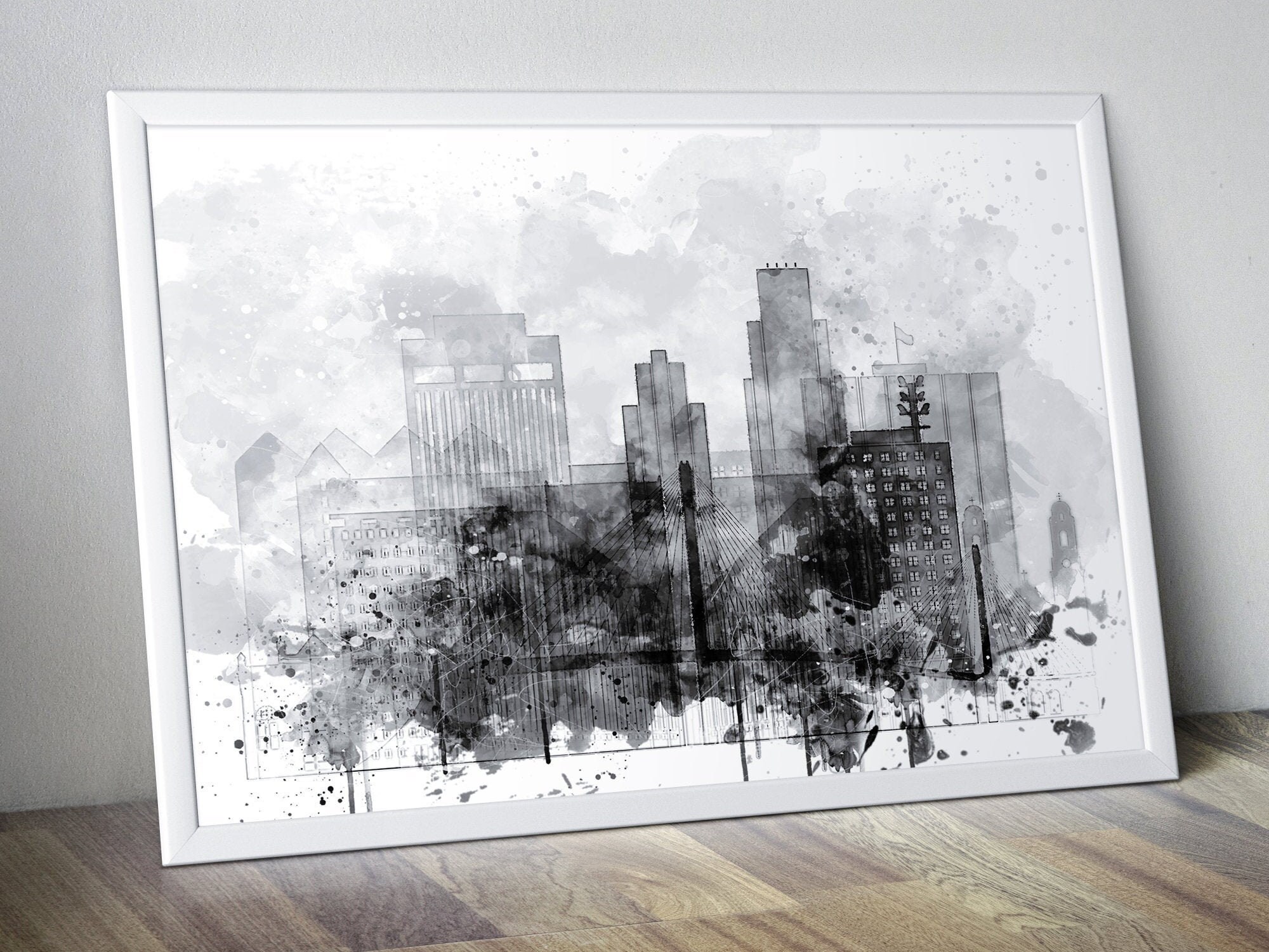Omaha Watercolor Poster Print for Living Room Wall Art Omaha Etsy