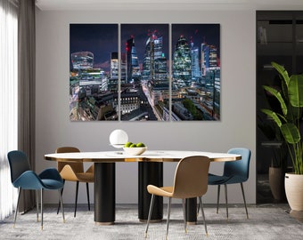 London Cityscape Canvas Print, Modern Home Decor