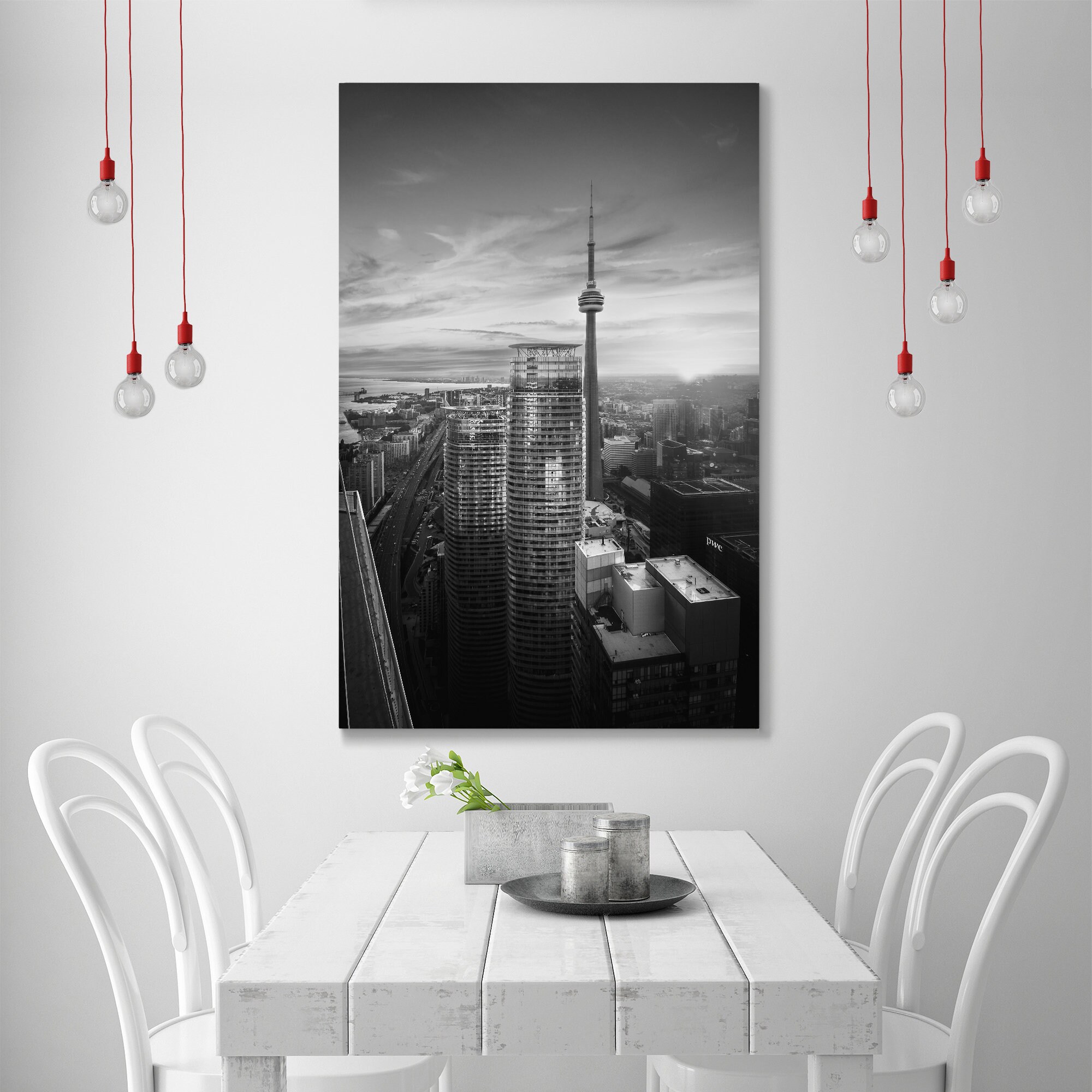 Toronto Skyline Painting Toronto Wall Decor Canada Travel Etsy Canada