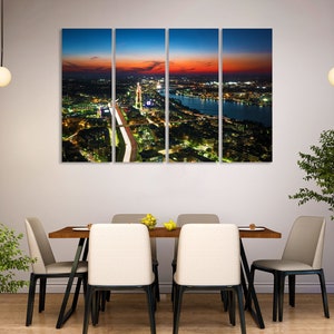 Boston city print canvas, Boston decor for home, Boston modern decor for interior, Boston large wall art, Boston design decor, Boston print