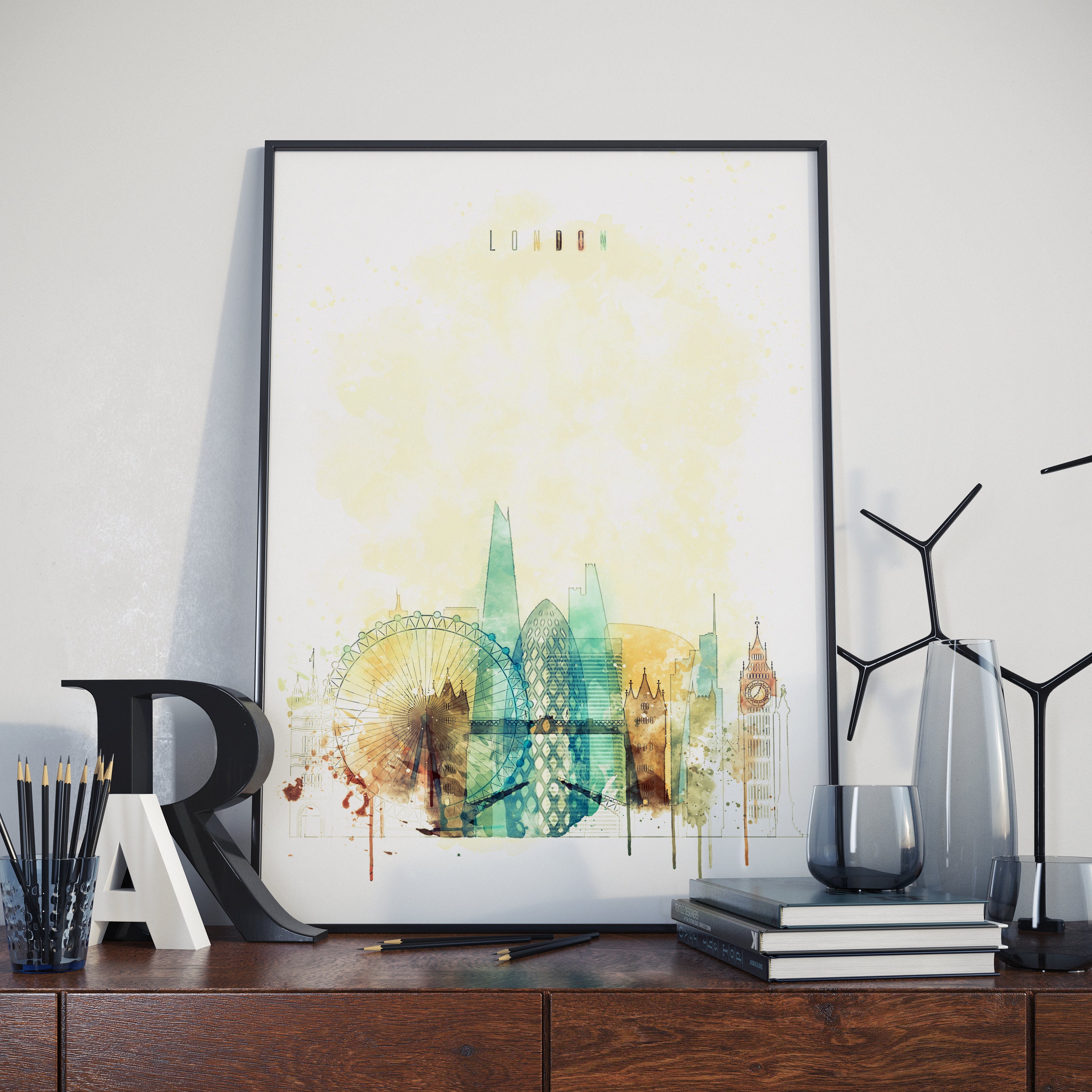 London wall art london wall decor london home decor london Etsy